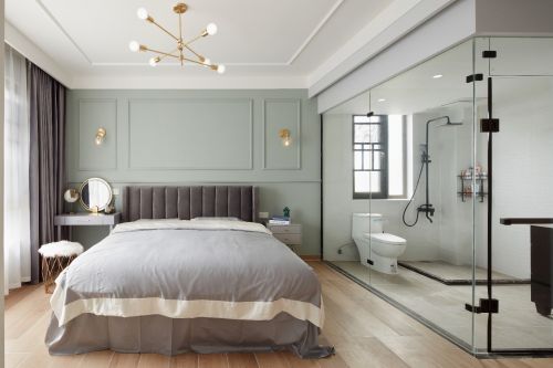 白色现代简约卧室窗帘装修效果图ModernMouse
