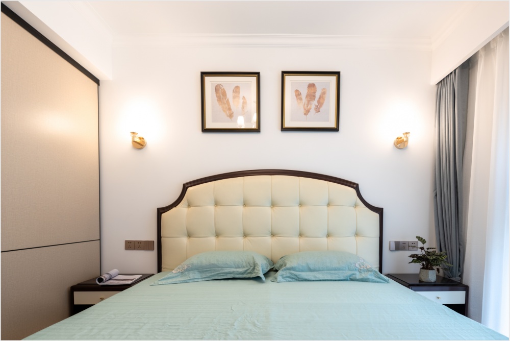 卧室窗帘4装修效果图新美式美式卧室设计图片赏析