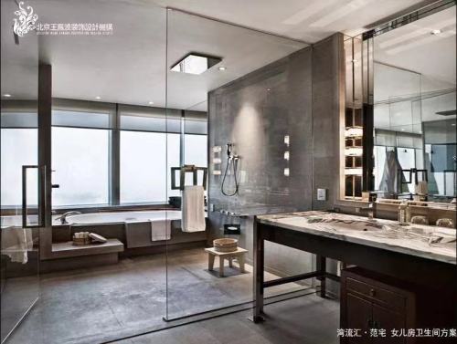 美式380㎡别墅豪宅卫生间装饰效果图片