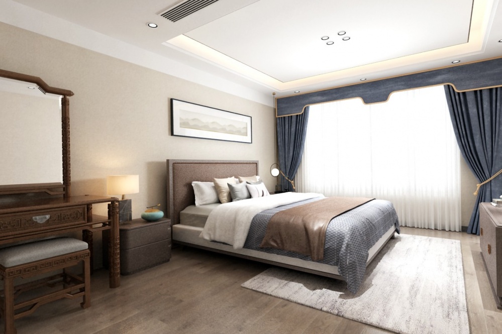 卧室窗帘装修效果图兴隆珠江湾畔样板房改造其他卧室设计图片赏析
