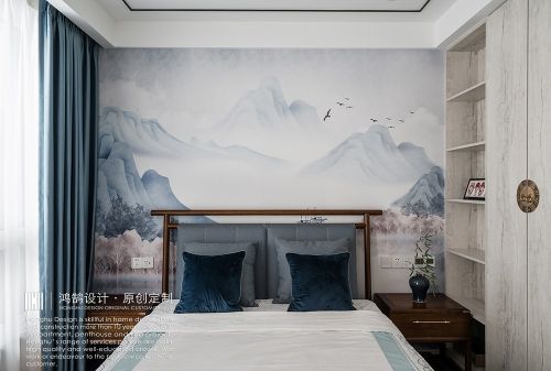 新中式270㎡别墅豪宅卧室装饰设计图