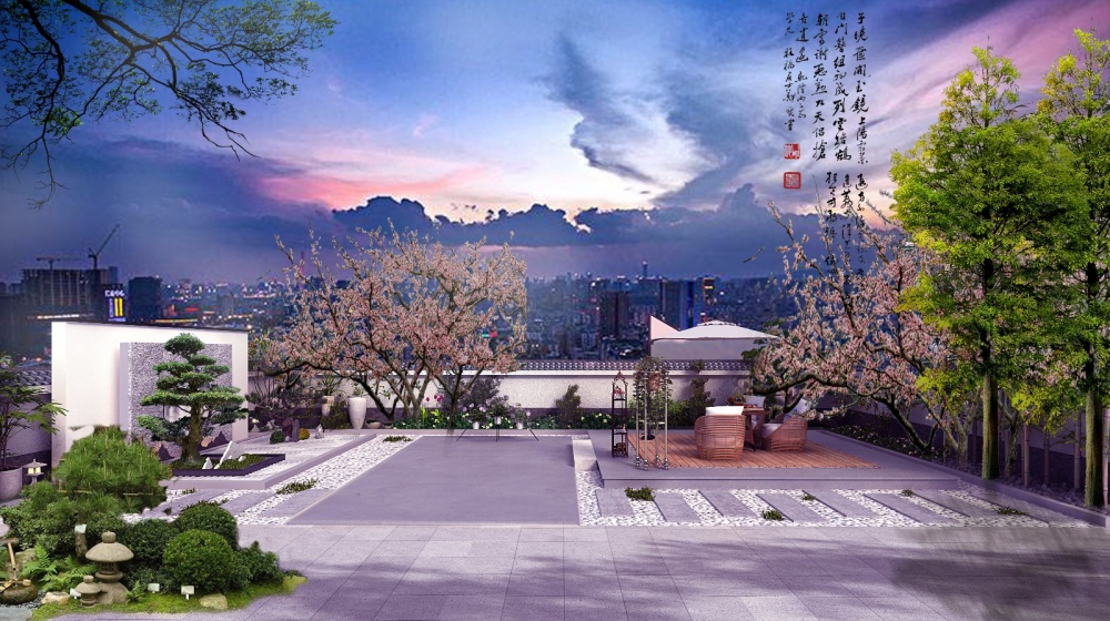功能区3装修效果图蓝毓、新中式别墅新中式功能区设计图片赏析