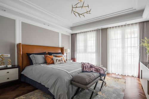 卧室窗帘2装修效果图西溪明珠600平美式风格