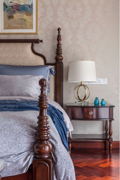 卧室床头柜1装修效果图西溪明珠600平美式风格