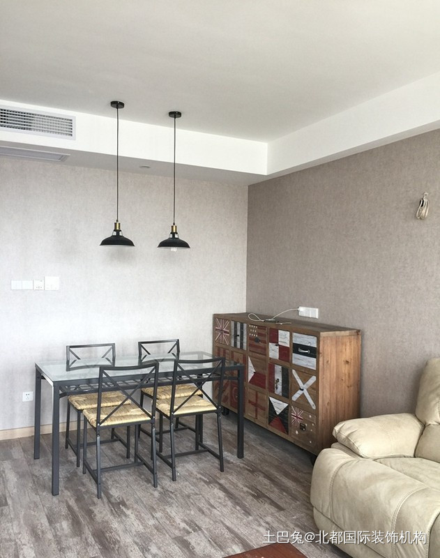 北京装修文艺范的60平米一居室现代简约餐厅设计图片赏析
