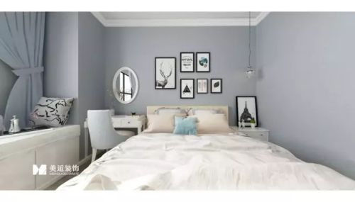 卧室窗帘2装修效果图美逅设计·北欧风二居室