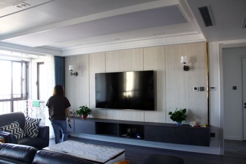 苏州印象客厅窗帘151-200m²复式潮流混搭家装装修案例效果图