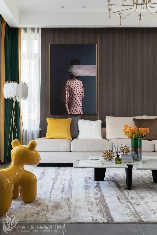 客厅沙发4装修效果图现代轻奢风格，张家口·观澜墅