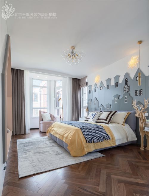 卧室窗帘3装修效果图现代轻奢风格，张家口·观澜墅