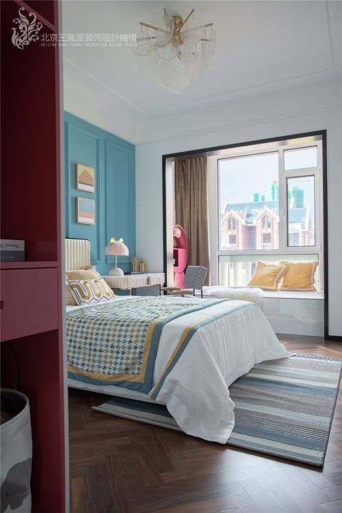 卧室窗帘3装修效果图现代轻奢风格，张家口·观澜墅