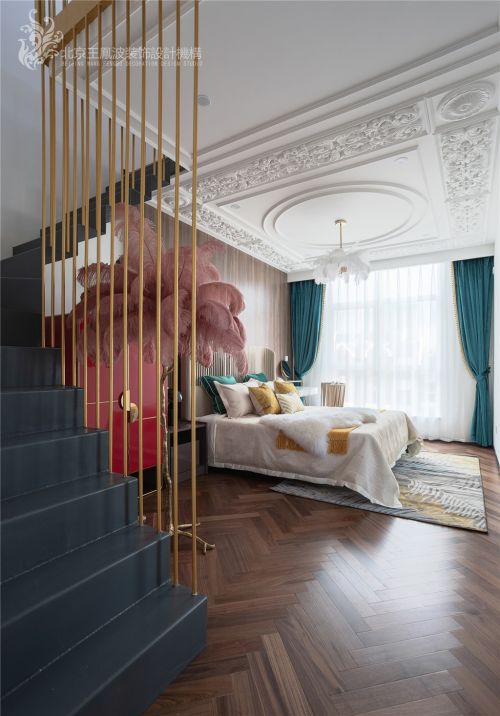 卧室窗帘7装修效果图现代轻奢风格，张家口·观澜墅