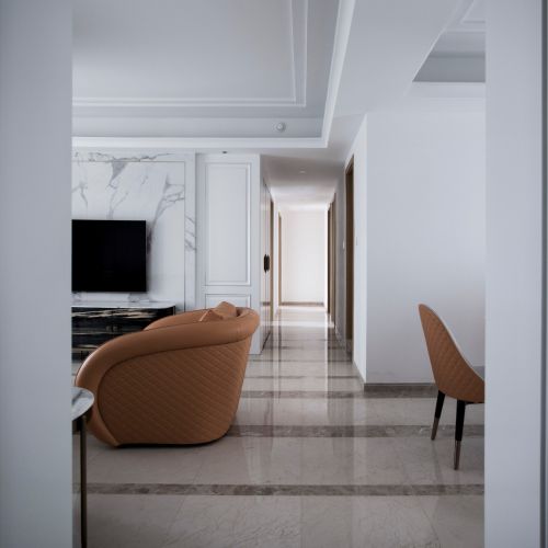 玄关沙发装修效果图现代轻奢风，演绎优雅气质和生活