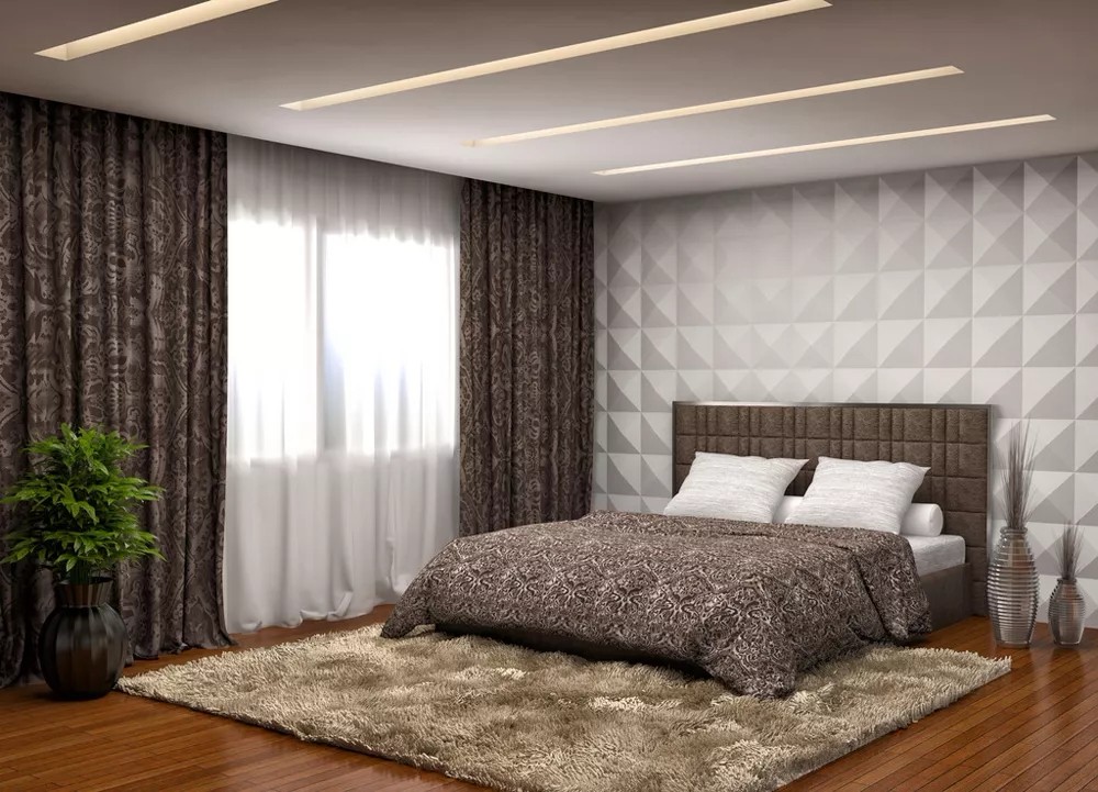 卧室窗帘1装修效果图明朗简洁塑造一个富有魅力的简约现代简约卧室设计图片赏析