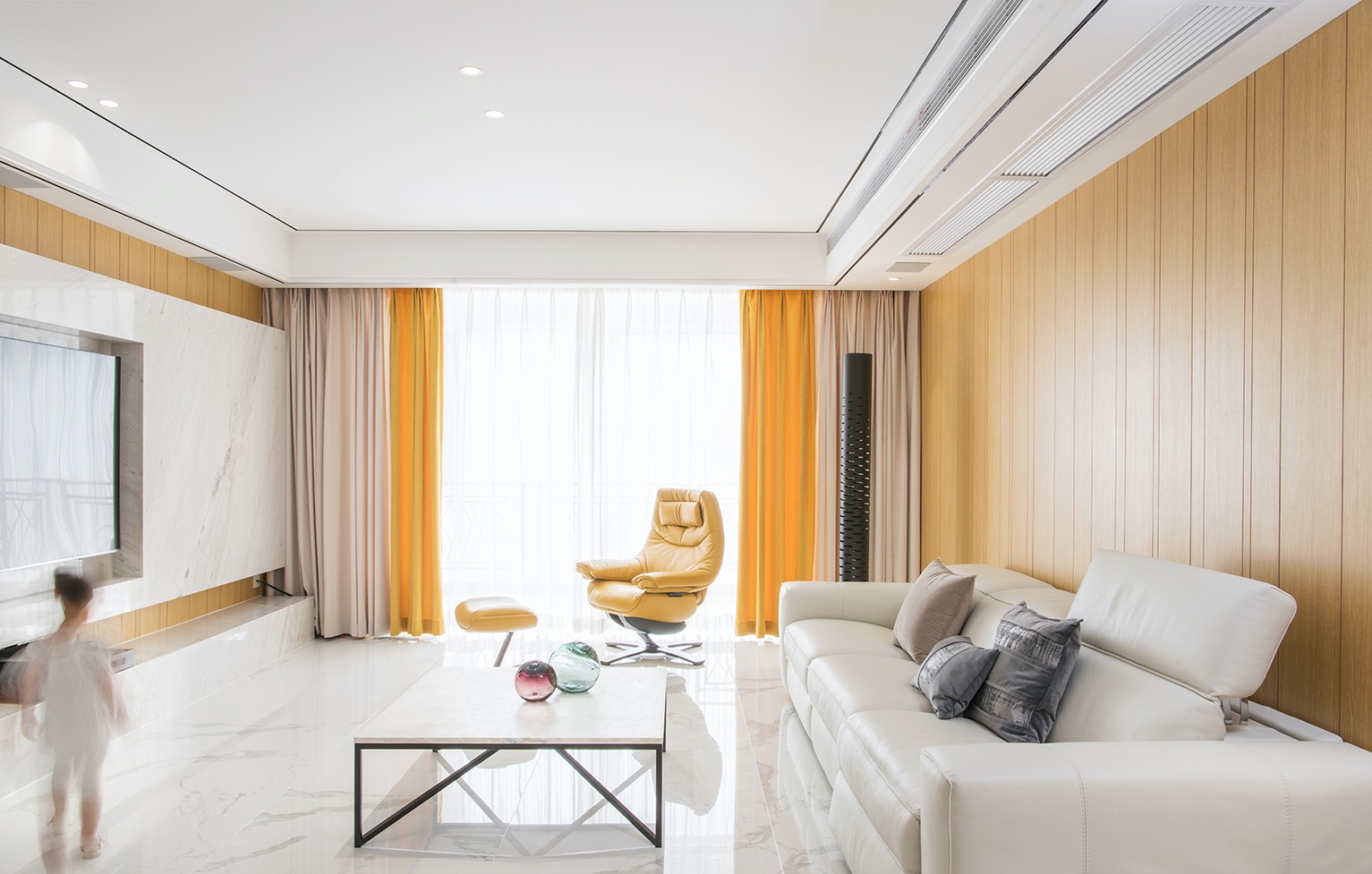 客厅窗帘装修效果图造梦现代简约客厅设计图片赏析