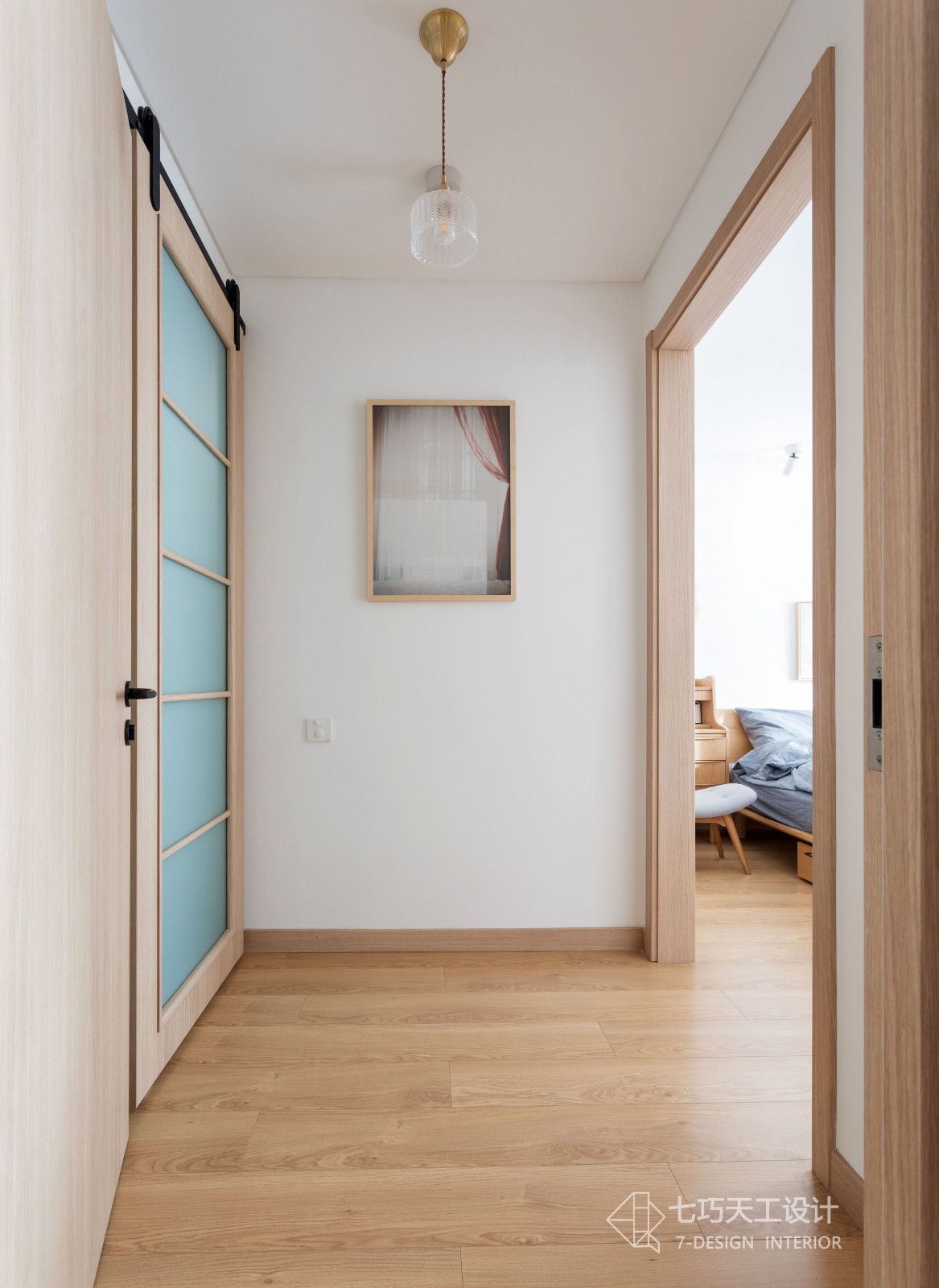卧室木地板7装修效果图124m²极简muji风公寓日式卧室设计图片赏析