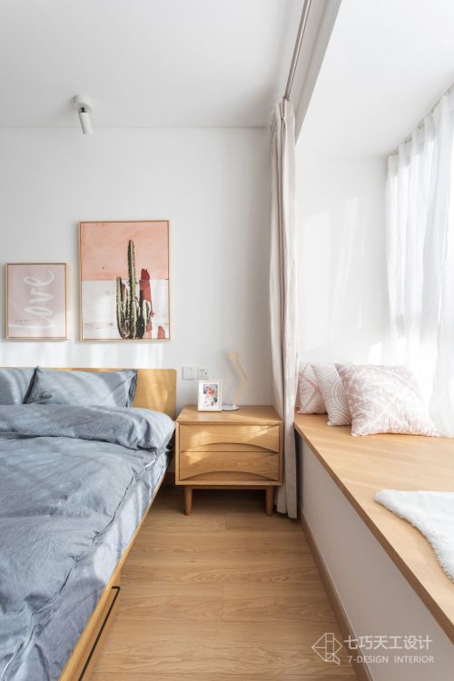 日式124㎡三居卧室装潢设计效果图