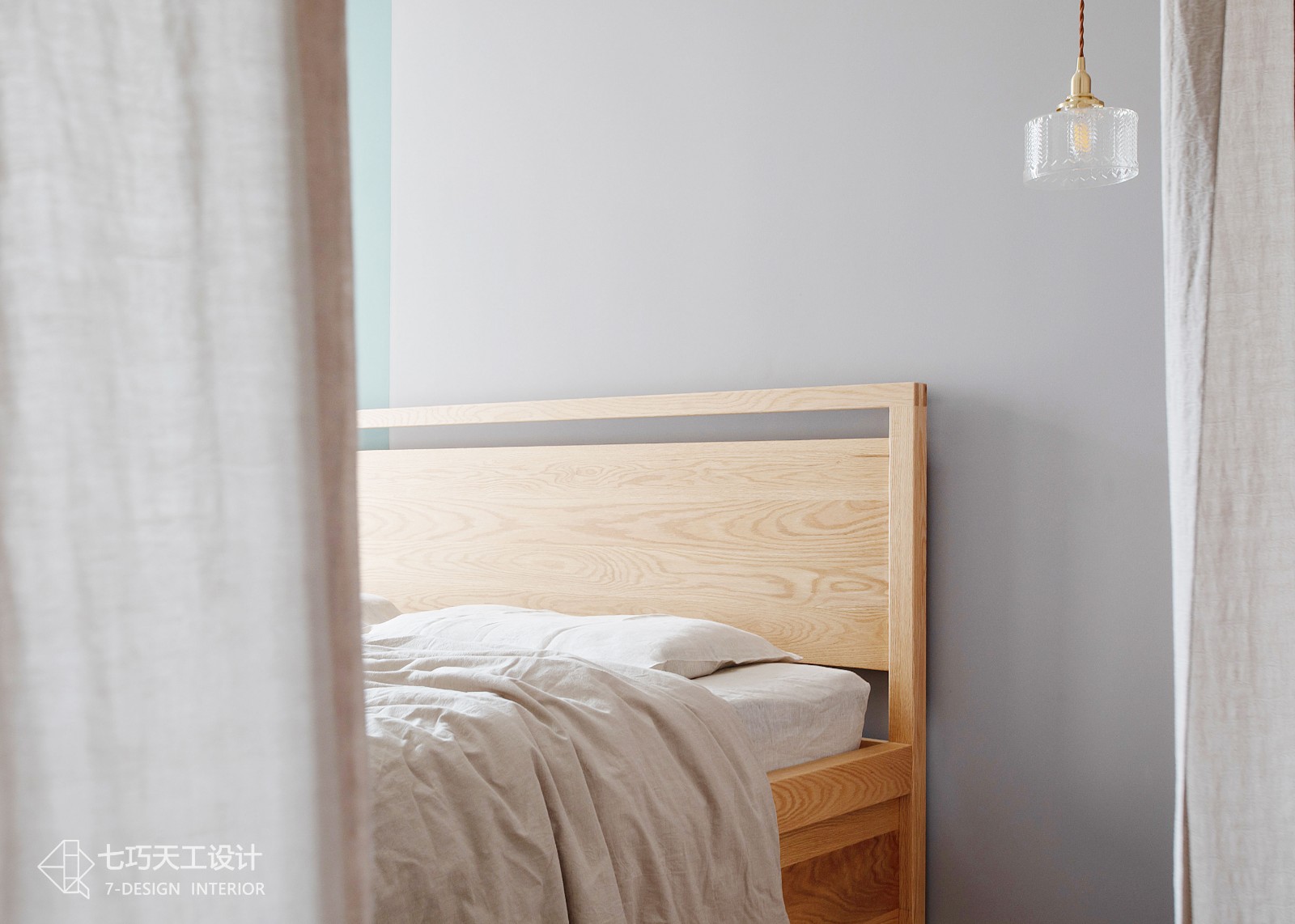 卧室床头柜4装修效果图52㎡极致改造，全屋只留8件家现代简约卧室设计图片赏析