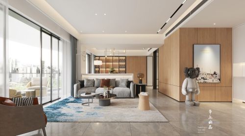 当代舒适家客厅沙发121-150m²三居日式家装装修案例效果图