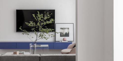 三居北欧风135㎡客厅装潢设计效果图