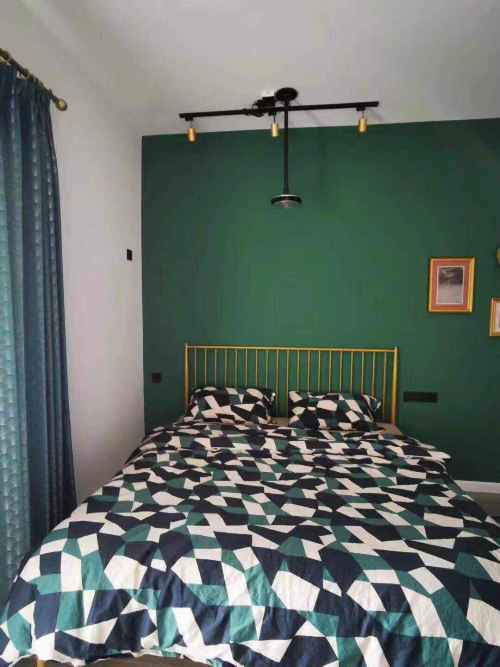 对未来憧憬的颜色卧室床一居北欧极简家装装修案例效果图