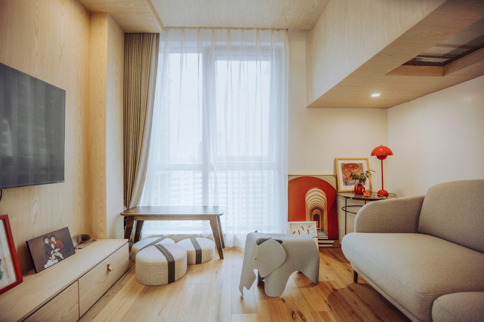 客厅窗帘4装修效果图木两居·北京日式客厅设计图片赏析