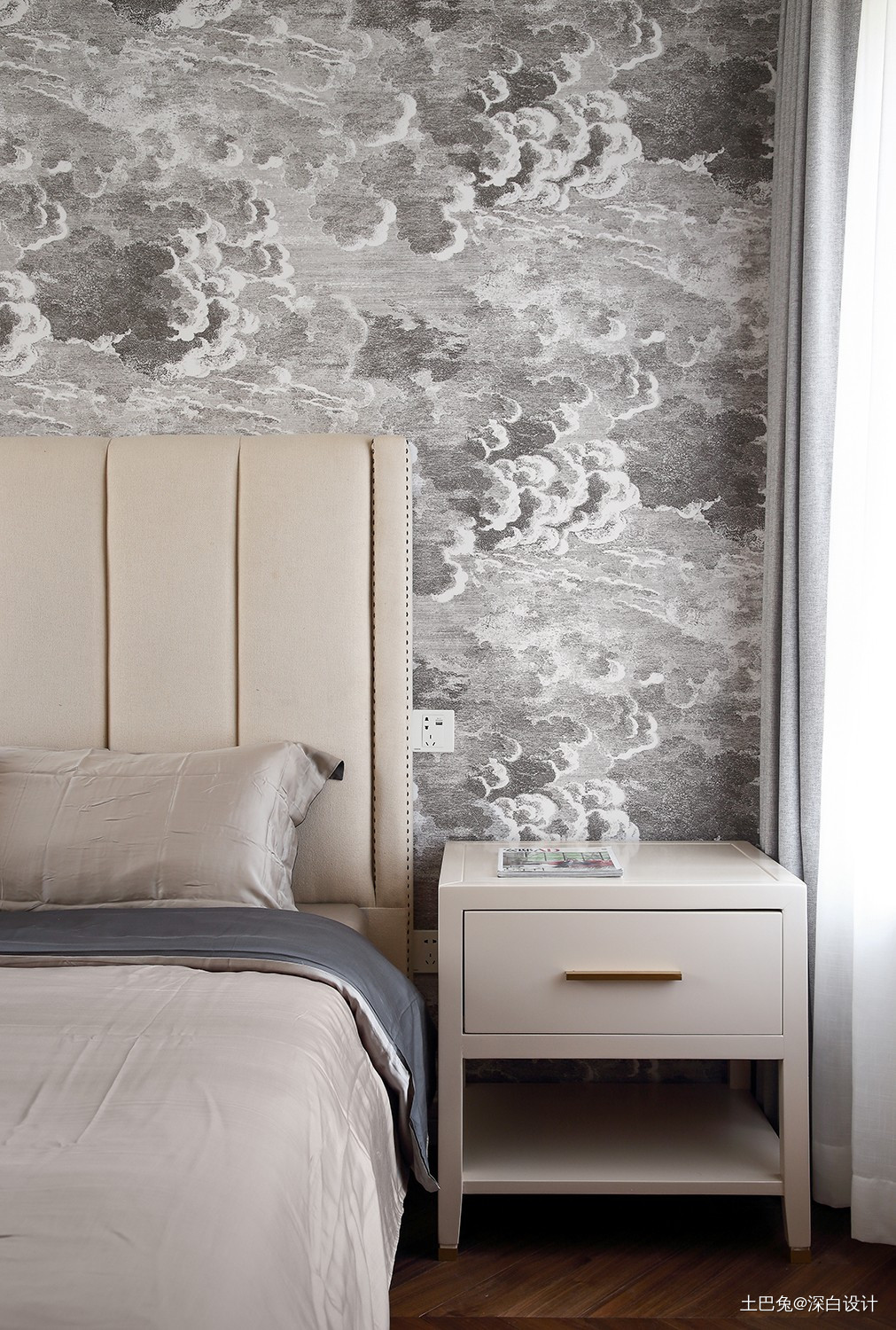 深白设计温柔蓝灰调唤醒心中对家的渴望卧室设计图片赏析