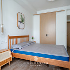 利用原木白墙打造清新淡雅禅意风——卧室图片