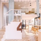 直男老板的清新咖啡店——楼梯图片