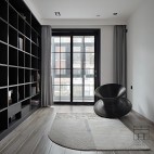 140平米黑白灰，4房改2卧室1书房——功能区图片