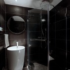 138㎡单身男士的家，高级的黑白灰——卫生间图片