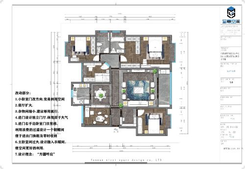 121-150m²四居及以上中式现代装修图片功能区装修效果图昆明都铎城邦设计方案