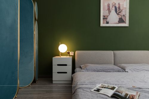 现代简约90㎡三居卧室装修装饰效果图