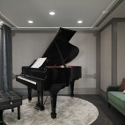 137平美式经典-钢琴房图片