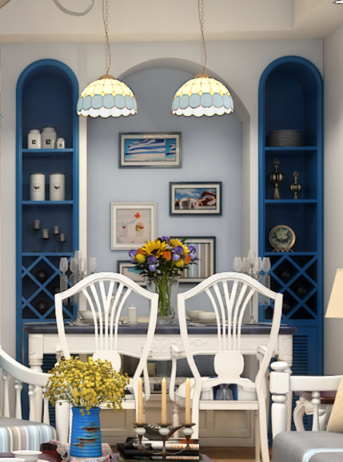 地中海风格，让家充满蔚蓝色的浪漫情怀！厨房