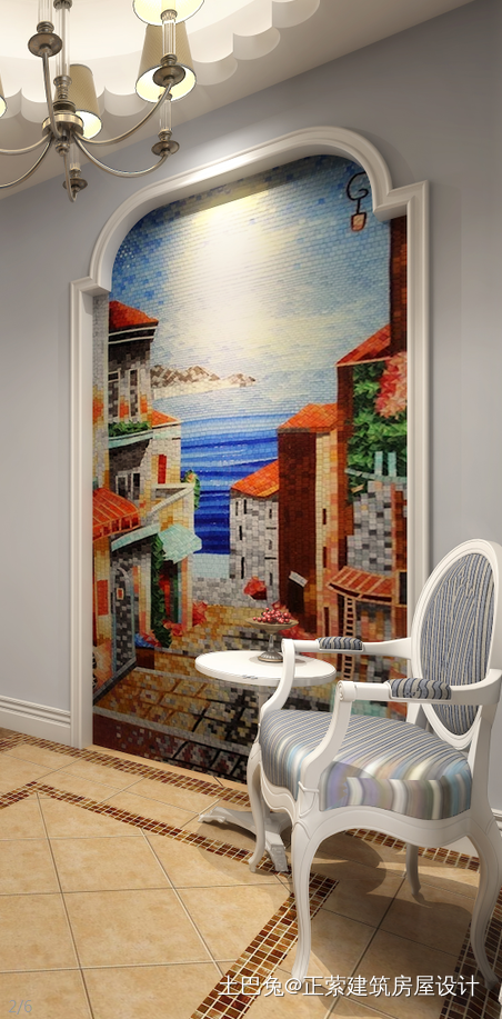 地中海风格让家充满蔚蓝色的浪漫情怀！其他玄关设计图片赏析