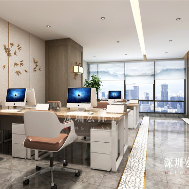 郑州新中式轻奢办公室装修-华融地产公司_1589361599_4141387