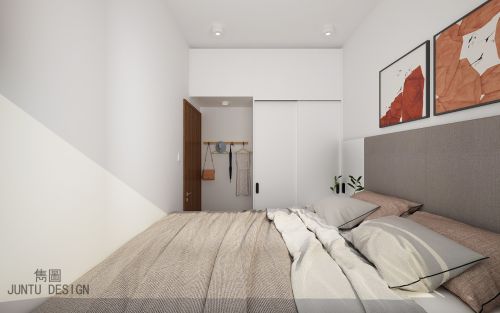 60㎡四居中式现代卧室2023装潢设计效果图