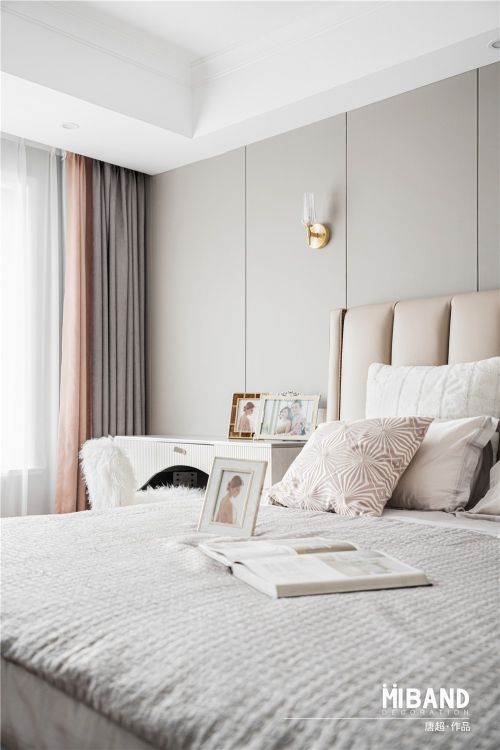 臥室窗簾裝修效果圖米邦裝飾：143㎡現代輕奢風格