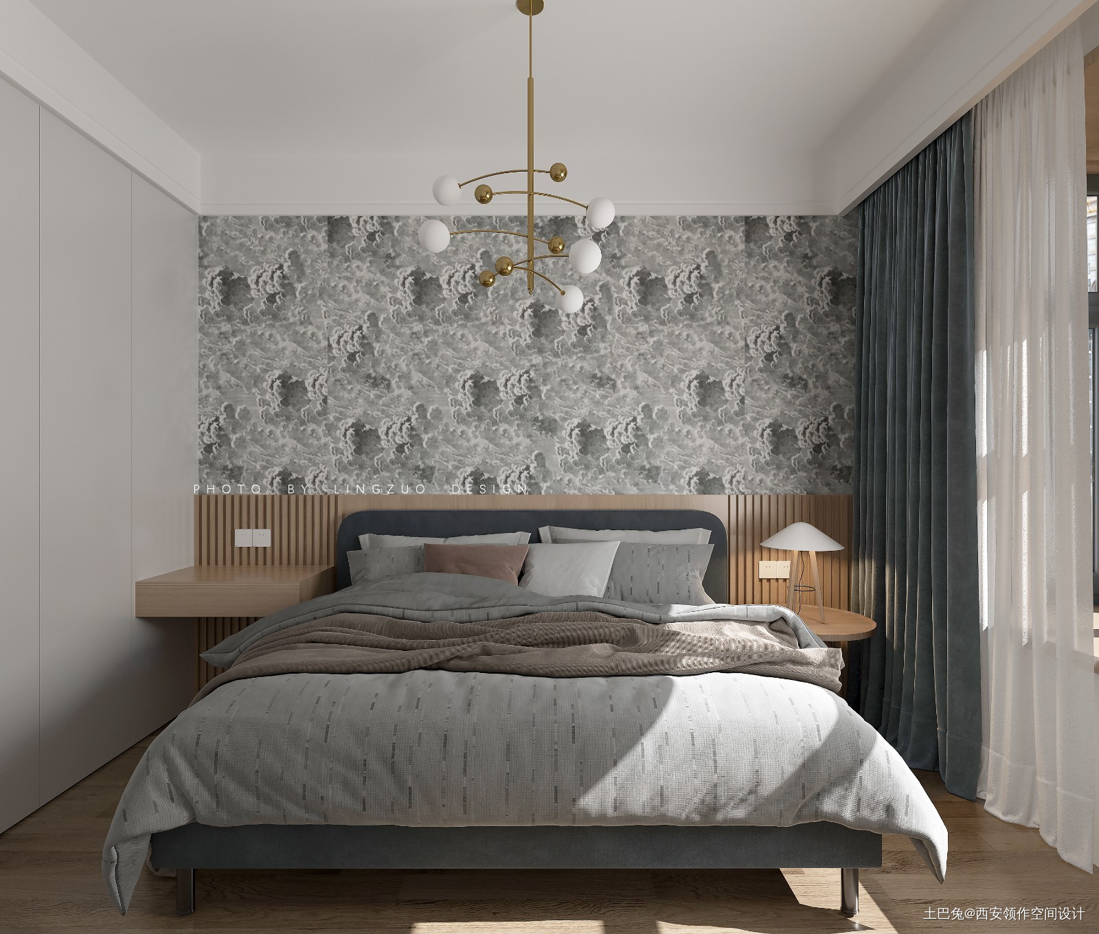 领作空间丨木槿新中式卧室设计图片赏析