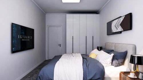 现代简约140㎡二居卧室装修设计效果图