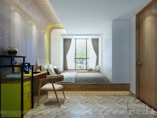 别墅豪宅现代简约350㎡卧室装修设计效果图