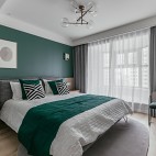卧室橄榄绿效果图