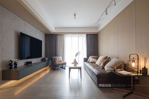 101-120m²北欧极简装修图片客厅装修效果图北欧暖色私宅，精致又个性|博睿
