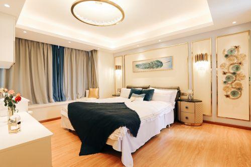 卧室窗帘2装修效果图海舍设计实景|威尼斯小镇的天空