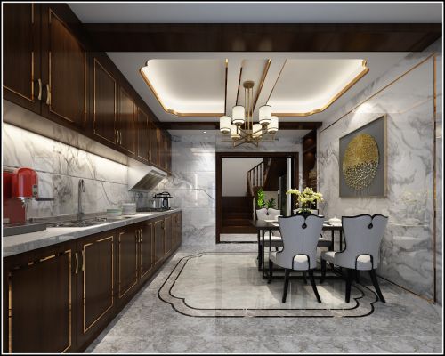 151-200m²新中式装修图片厨房装修效果图金泉国际·复式