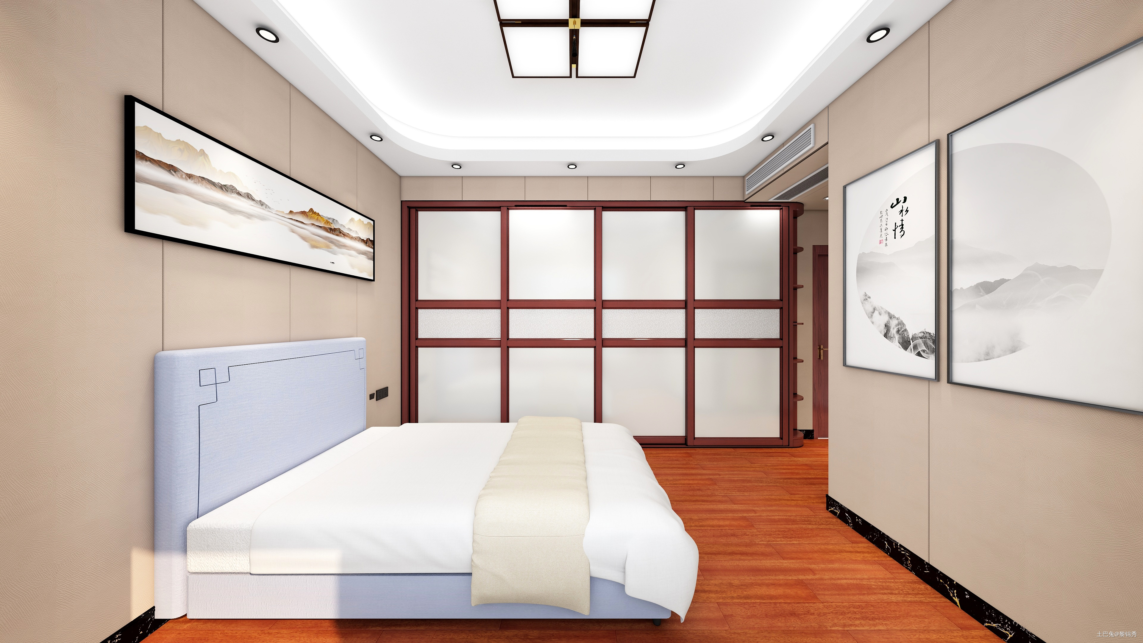 新中式四居室新中式卧室设计图片赏析