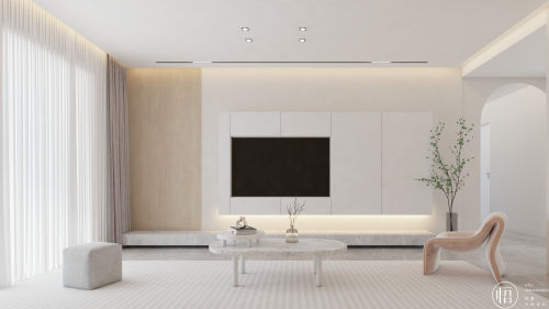 客厅装修效果图悟幾空間設計|300㎡一居室201-500m²一居现代简约家装装修案例效果图
