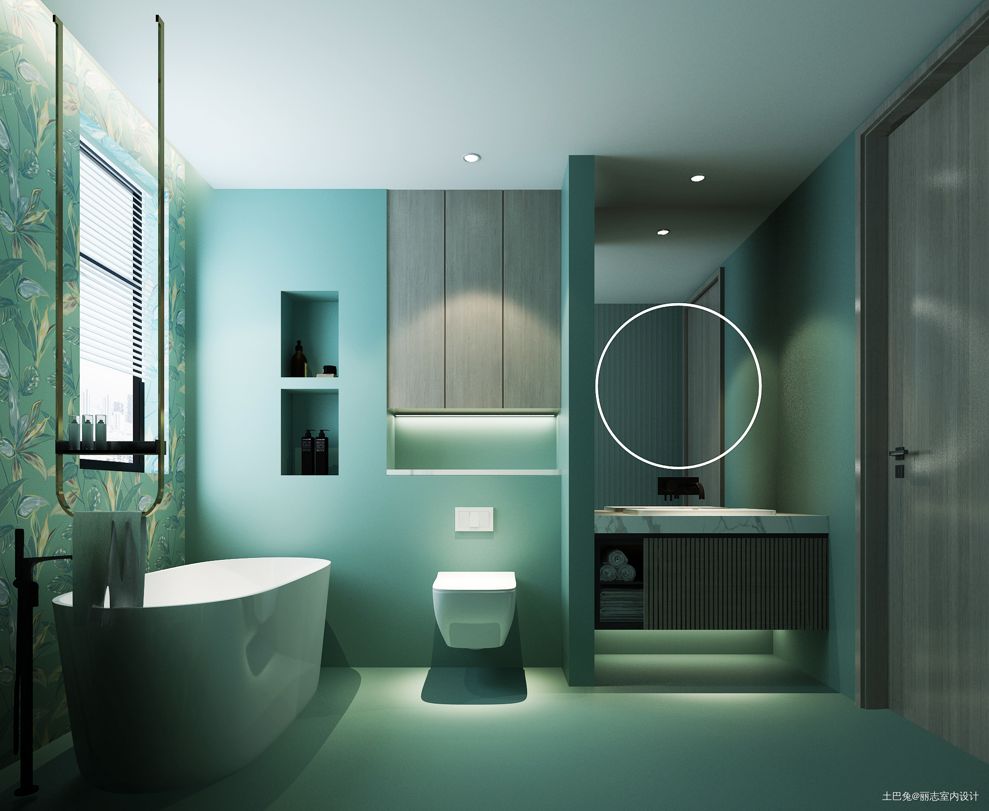 180平现代私宅现代简约卫生间设计图片赏析