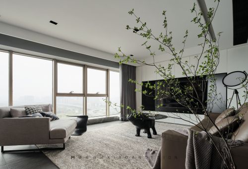 三居现代简约210㎡客厅装饰效果图片