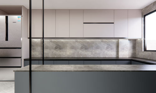 中式现代400㎡别墅豪宅厨房2023装饰效果图片